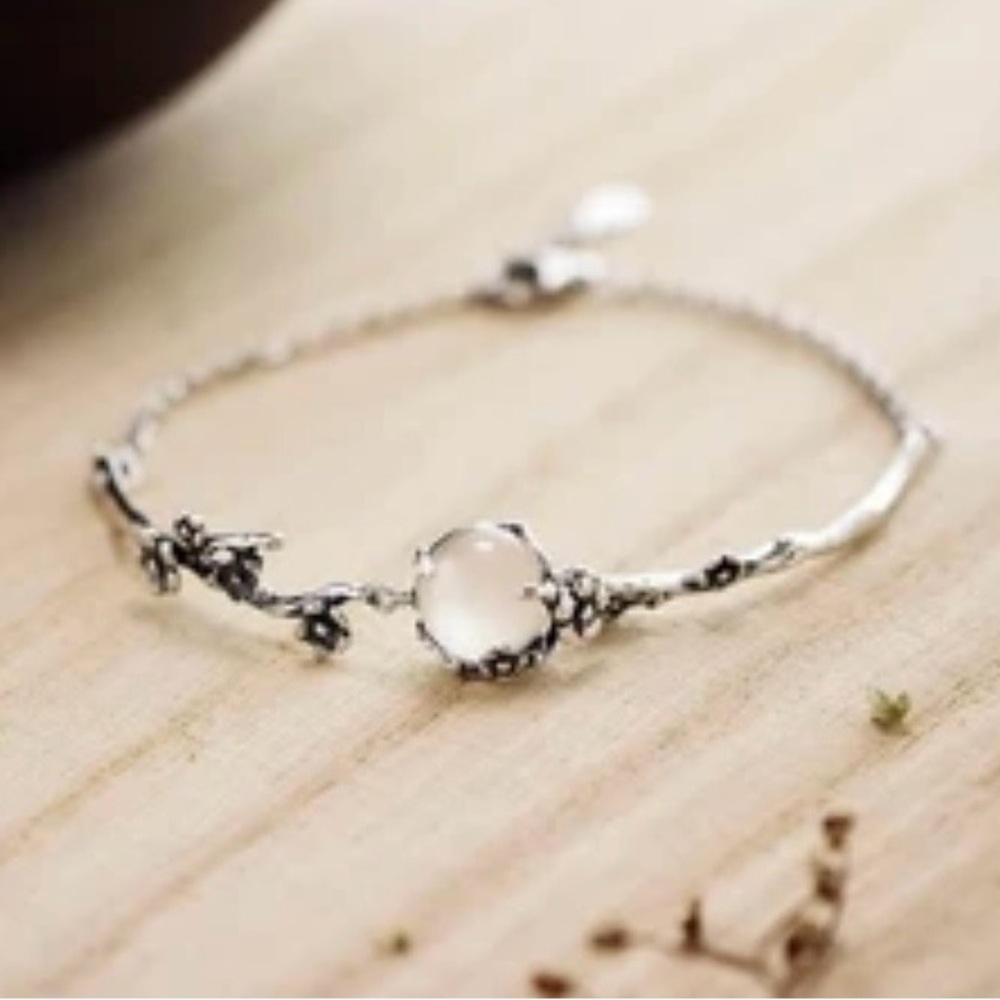 Buddha Stones  Plum Blossom Chalcedony Positive Bracelet